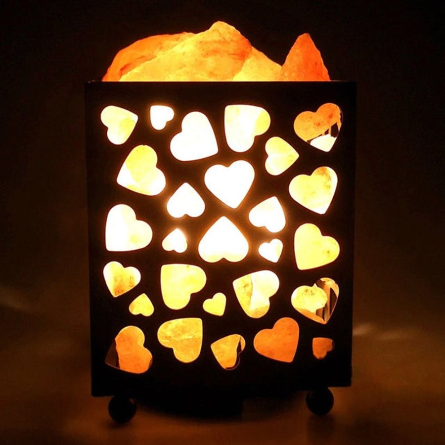 Homeware WBM Himalayan Glow Himalayan Salt Lamps | Himalayan Glow - Natural Salt Silhouette Lamp - Hearts