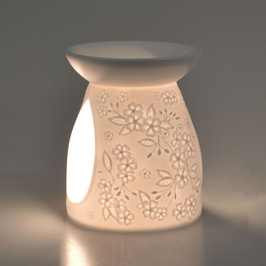 Home Fragrance Cello Tealight Wax Melt Burners | Cello Porcelain Tealight Burner - Spring Time