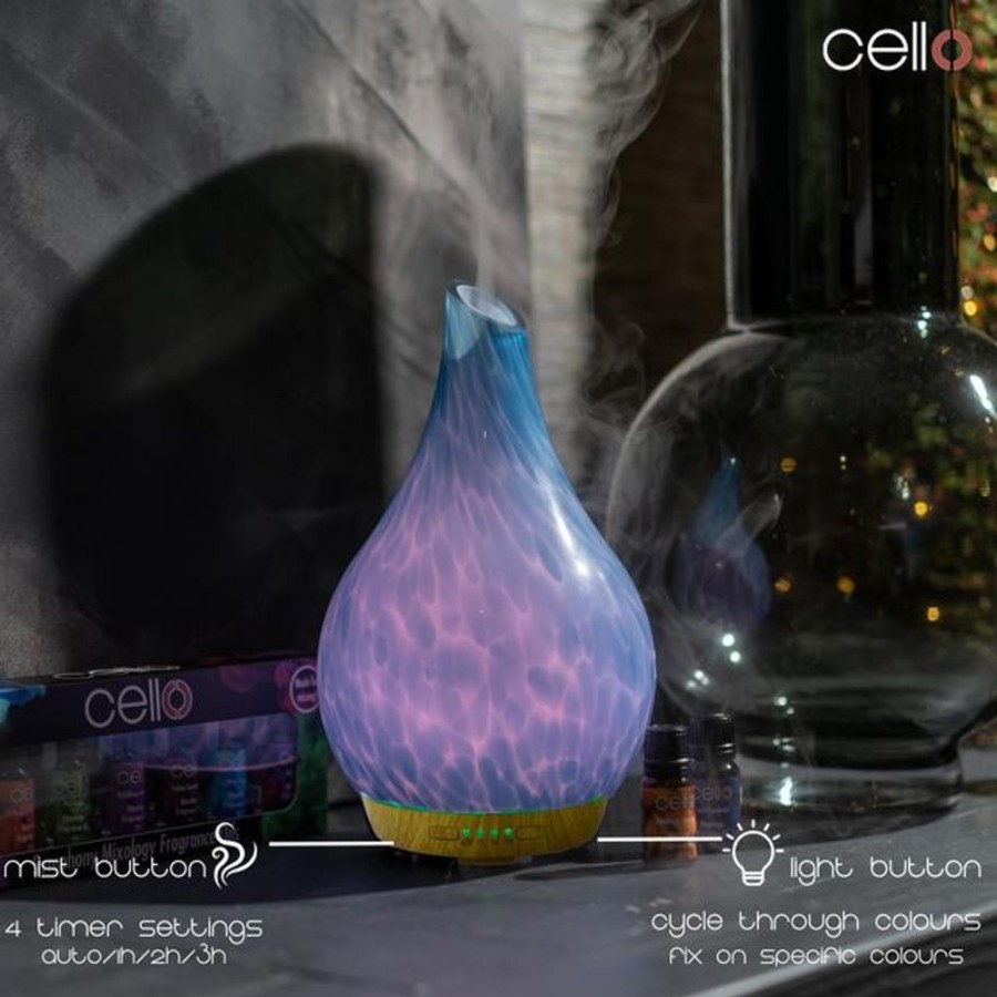 Home Fragrance Cello Ultrasonic Diffusers | Cello Ultrasonic Diffuser - Large Glass Ocean Floor