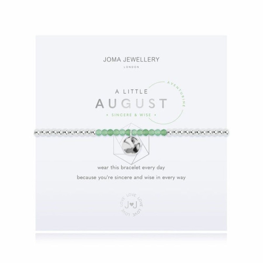 Jewellery & Accessories Joma Jewellery | Joma Jewellery Bracelet - A Little Birthstone August Aventurine