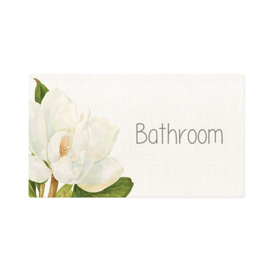 Homeware Splosh Plaques | Splosh Magnolia Door Plaque - Bathroom