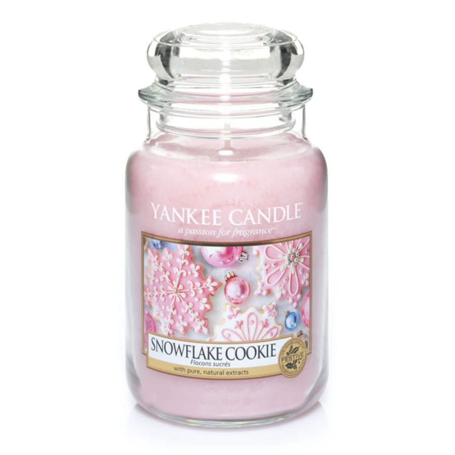 Home Fragrance Yankee Large Candle Jars | Yankee Candle Snowflake Cookie Large Jar