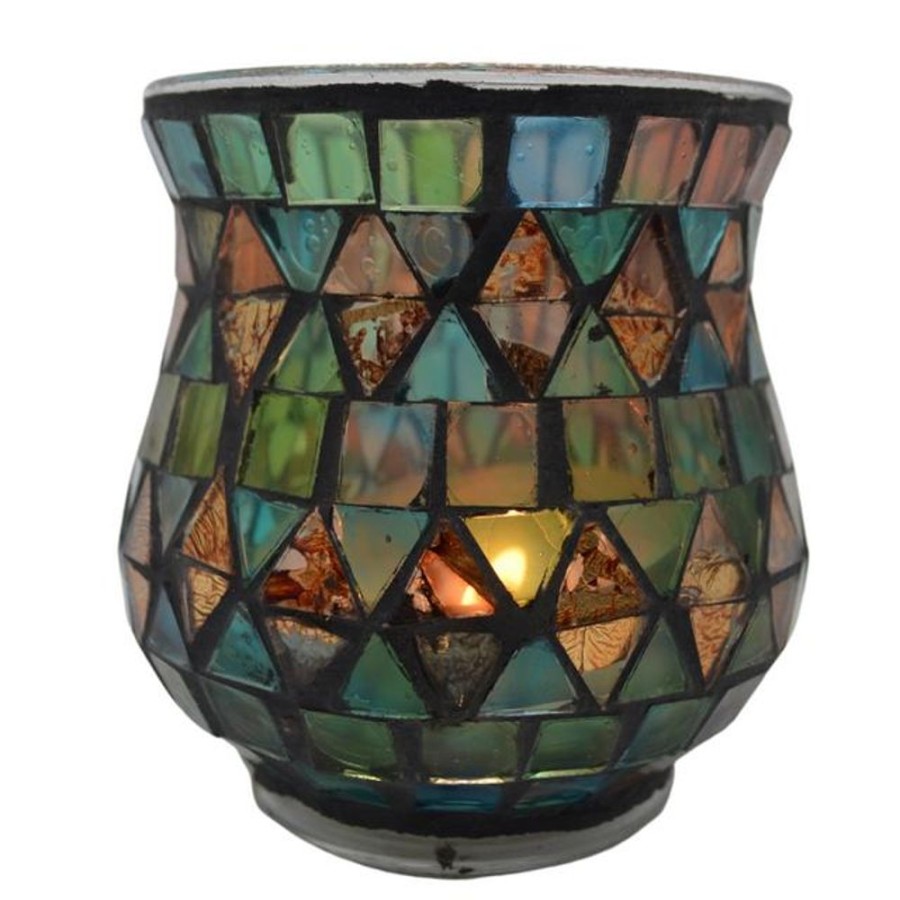 Home Fragrance Cello Tealight Holder | Cello Flared Tealight Holder - Golden Trellis