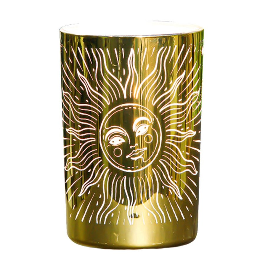 Homeware Cello Celestial Lamps | Cello Celestial Gold Candle Holder