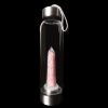 Homeware Cello Gemstone Drinking Flasks | Stainless Steel Drinking Flask 500Ml - Rose Quartz Chips