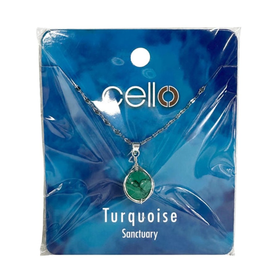 Jewellery & Accessories Cello | Cello Gemstone Jewellery Sphere Necklace - Turquoise