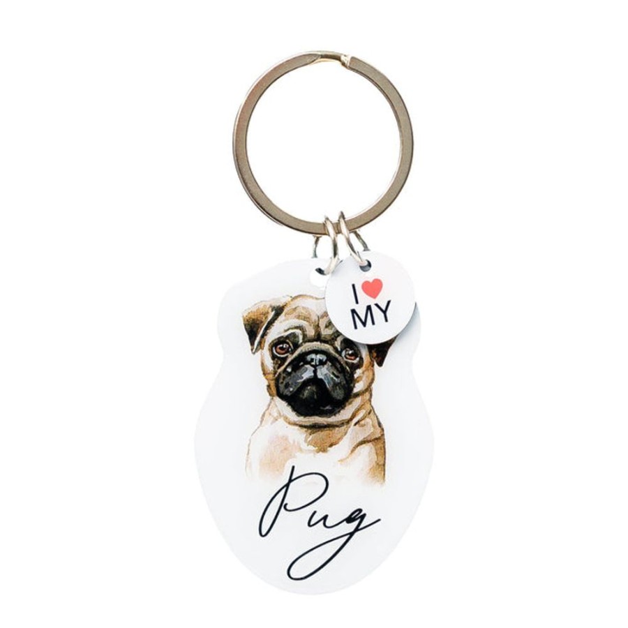 Jewellery & Accessories Splosh | Splosh Pet Keyring - Pug