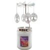 Home Fragrance Cello Gemstone Candles | Cello Gemstone Candle With Spinner - Clear Quartz