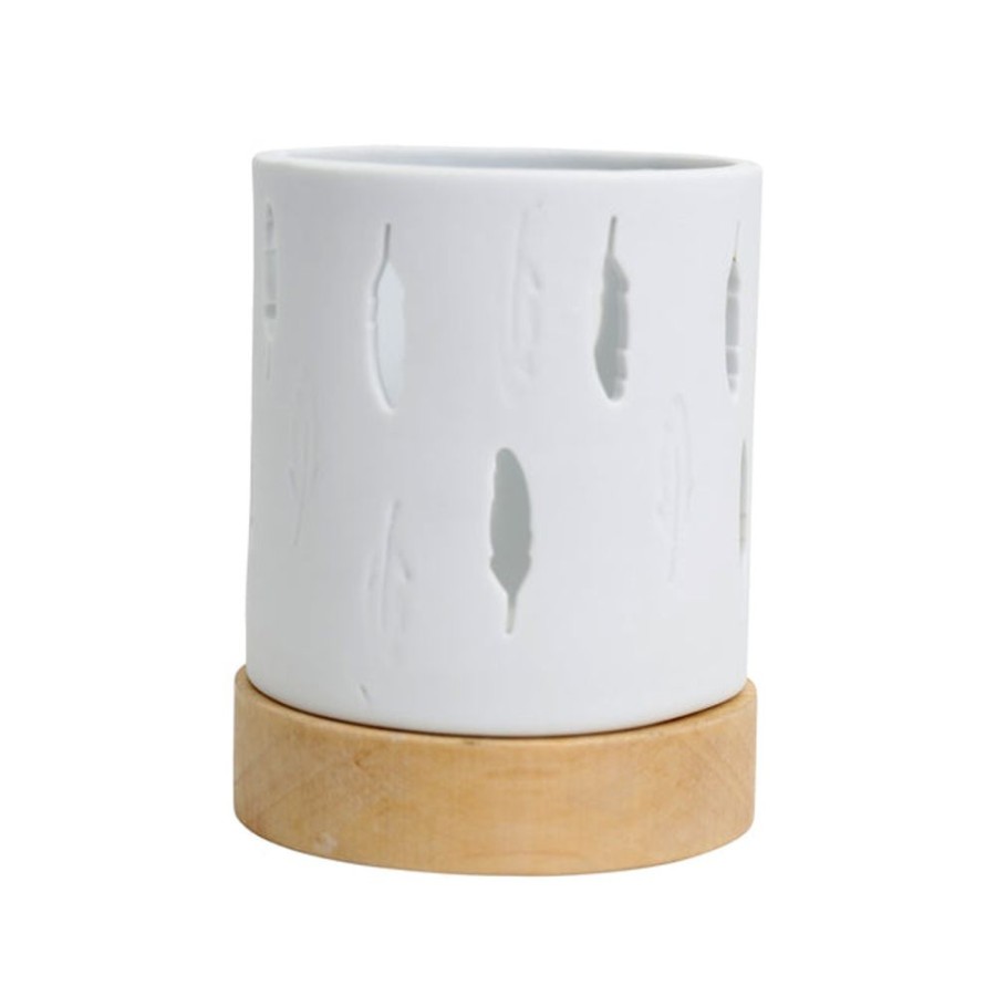 Home Fragrance Splosh Tealight Holder | Splosh Tranquil Tealight Holder - Feather