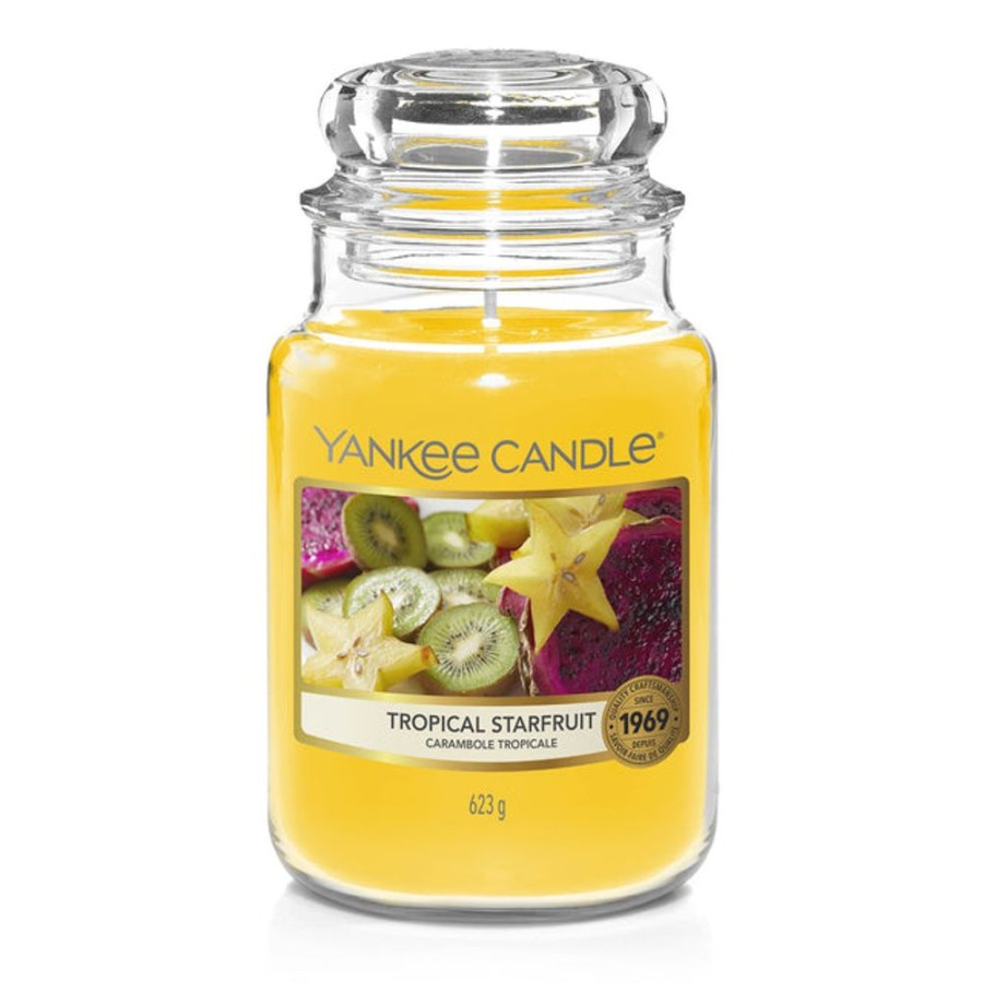 Home Fragrance Yankee Large Candle Jars | Yankee Candle Large Jar - Tropical Starfruit