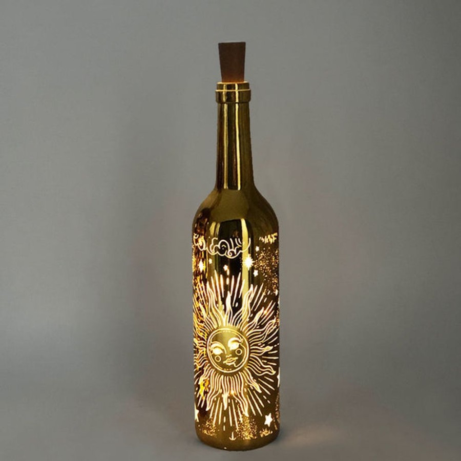 Homeware Cello Cello Lamps | Cello Celestial Gold Bottle - Small - Lighting