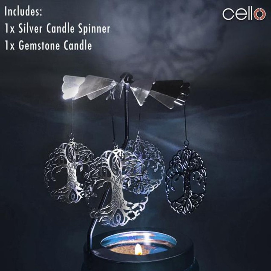 Home Fragrance Cello Gemstone Candles | Cello Gemstone Candle With Spinner - Turquenite