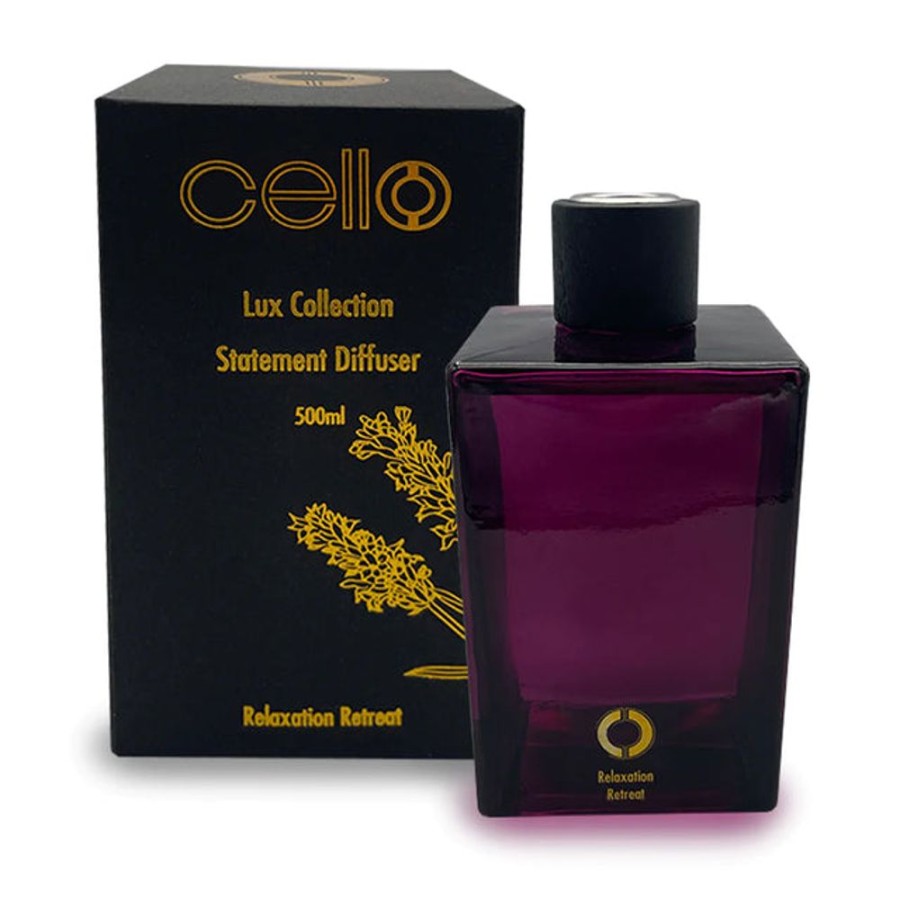 Home Fragrance Cello Reed Diffusers | Cello Lux Statement Reed Diffuser - Relaxation Retreat