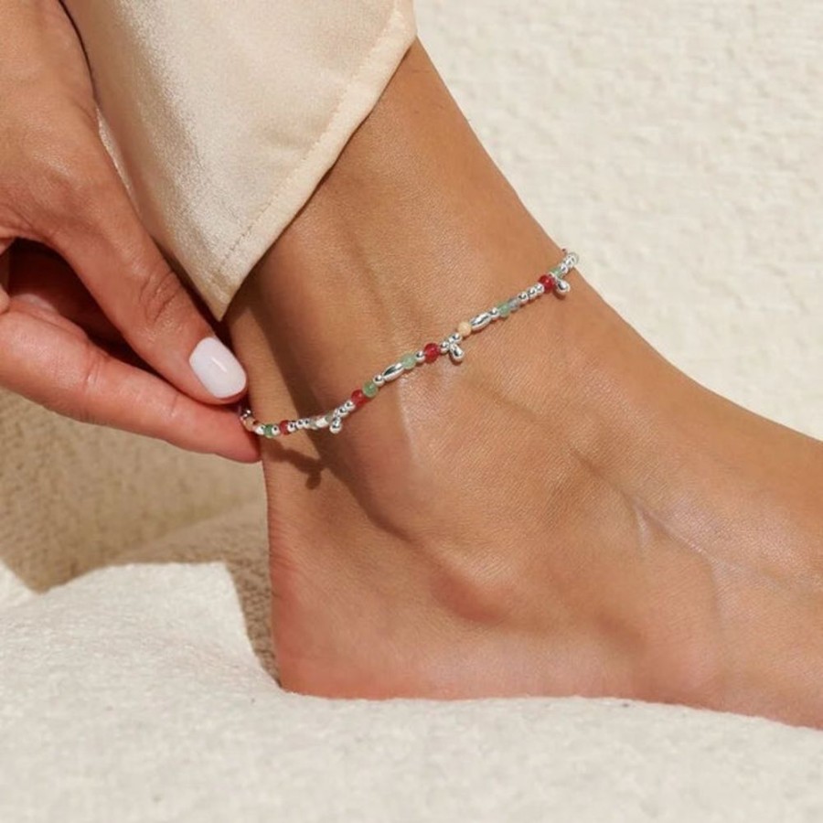 Jewellery & Accessories Joma Jewellery | Joma Jewellery Anklet - Silver Multistone