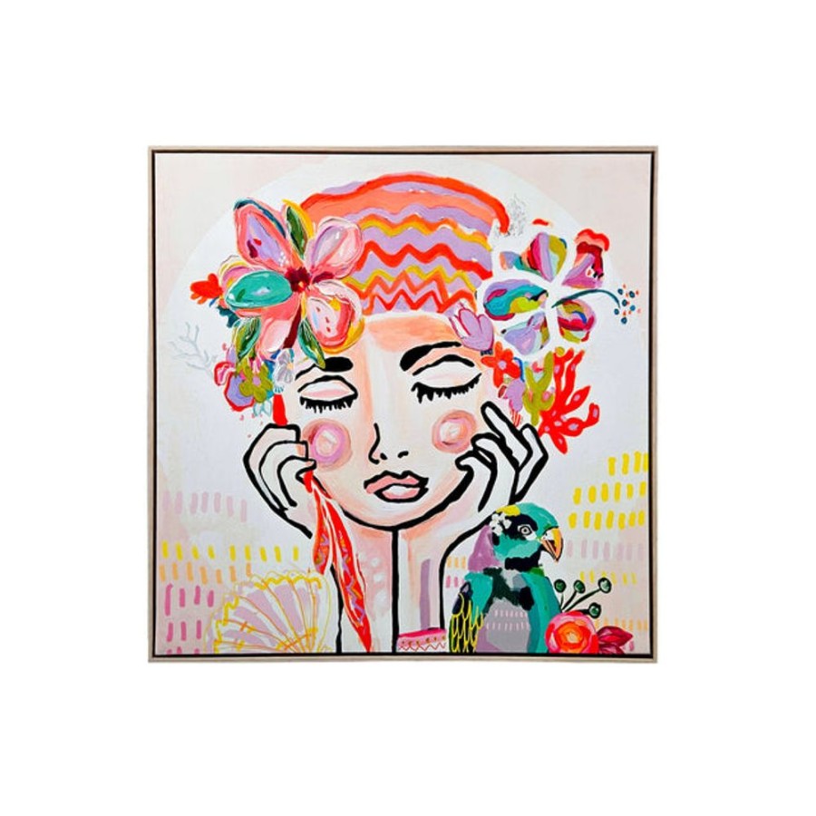 Homeware Splosh Canvases | Splosh - Talulah Framed Canvas Lady 104 X 104