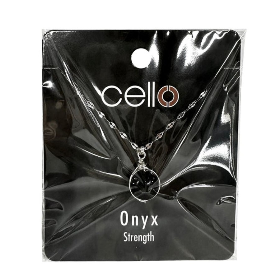 Jewellery & Accessories Cello | Cello Gemstone Jewellery Sphere Necklace - Onyx