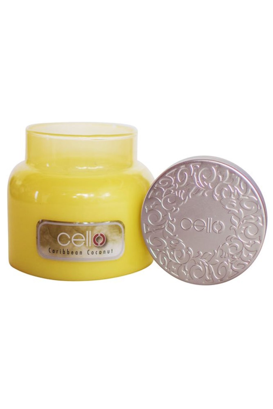 Home Fragrance Cello Medium Candle Jars | Cello Medium Jar Candle - Caribbean Coconut