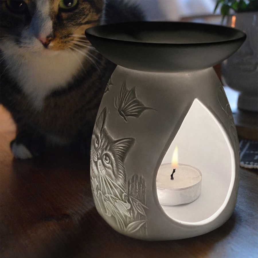 Home Fragrance Cello Tealight Wax Melt Burners | Cello Porcelain Tealight Burner - Cat