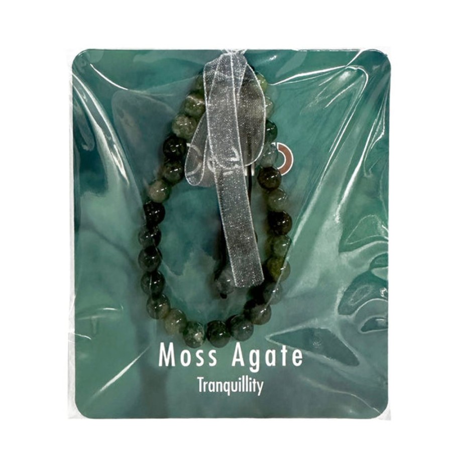 Jewellery & Accessories Cello | Cello Gemstone Jewellery Bracelets - Moss Agate