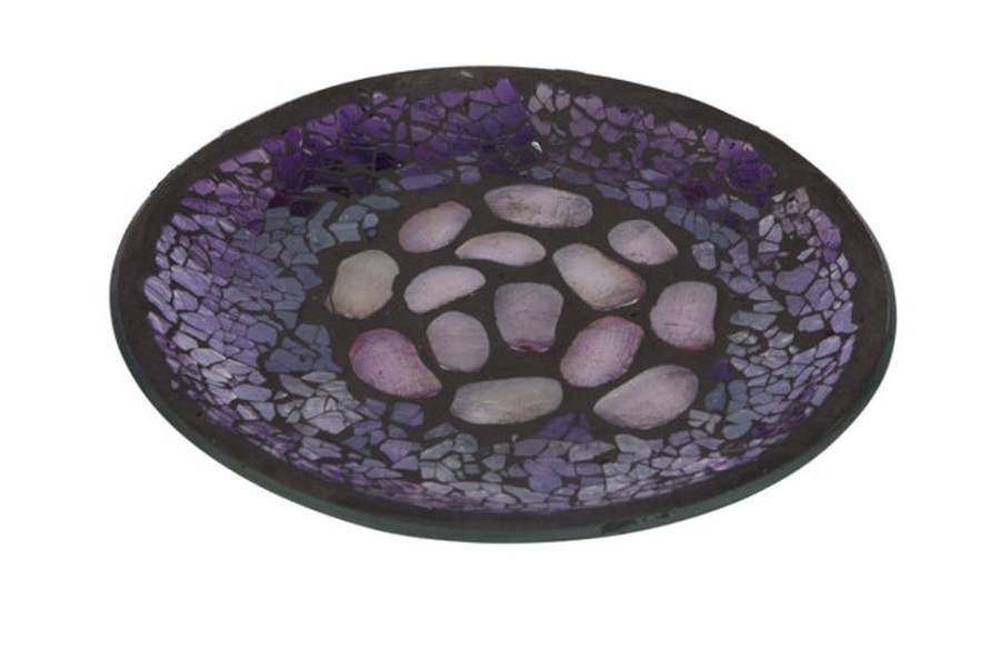 Home Fragrance Cello Candle Plate | Cello Candle Plate - Purple Pebbles