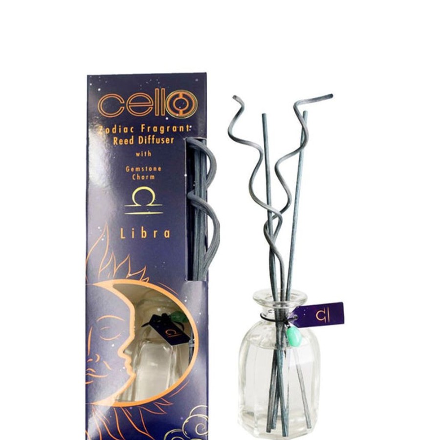 Home Fragrance Cello Reed Diffusers | Cello Zodiac Reed Diffuser - Libra With Aventurine