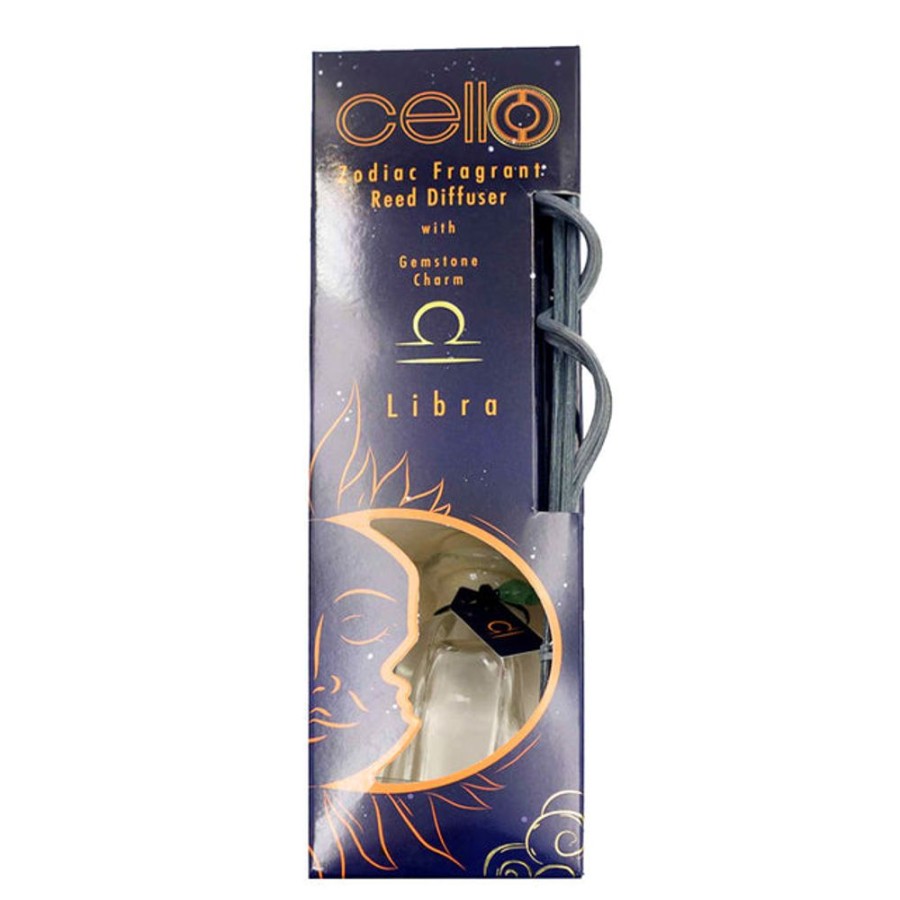 Home Fragrance Cello Reed Diffusers | Cello Zodiac Reed Diffuser - Libra With Aventurine