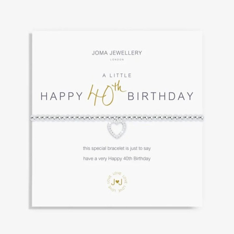 Jewellery & Accessories Joma Jewellery | Joma Jewellery Bracelet - A Little Happy 40Th Birthday