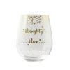 Homeware Splosh Glassware | Splosh Stemless Glass - Naughty & Nice