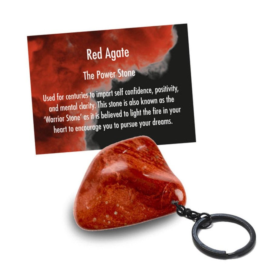 Jewellery & Accessories Cello | Cello Gemstone Keyrings - Red Agate