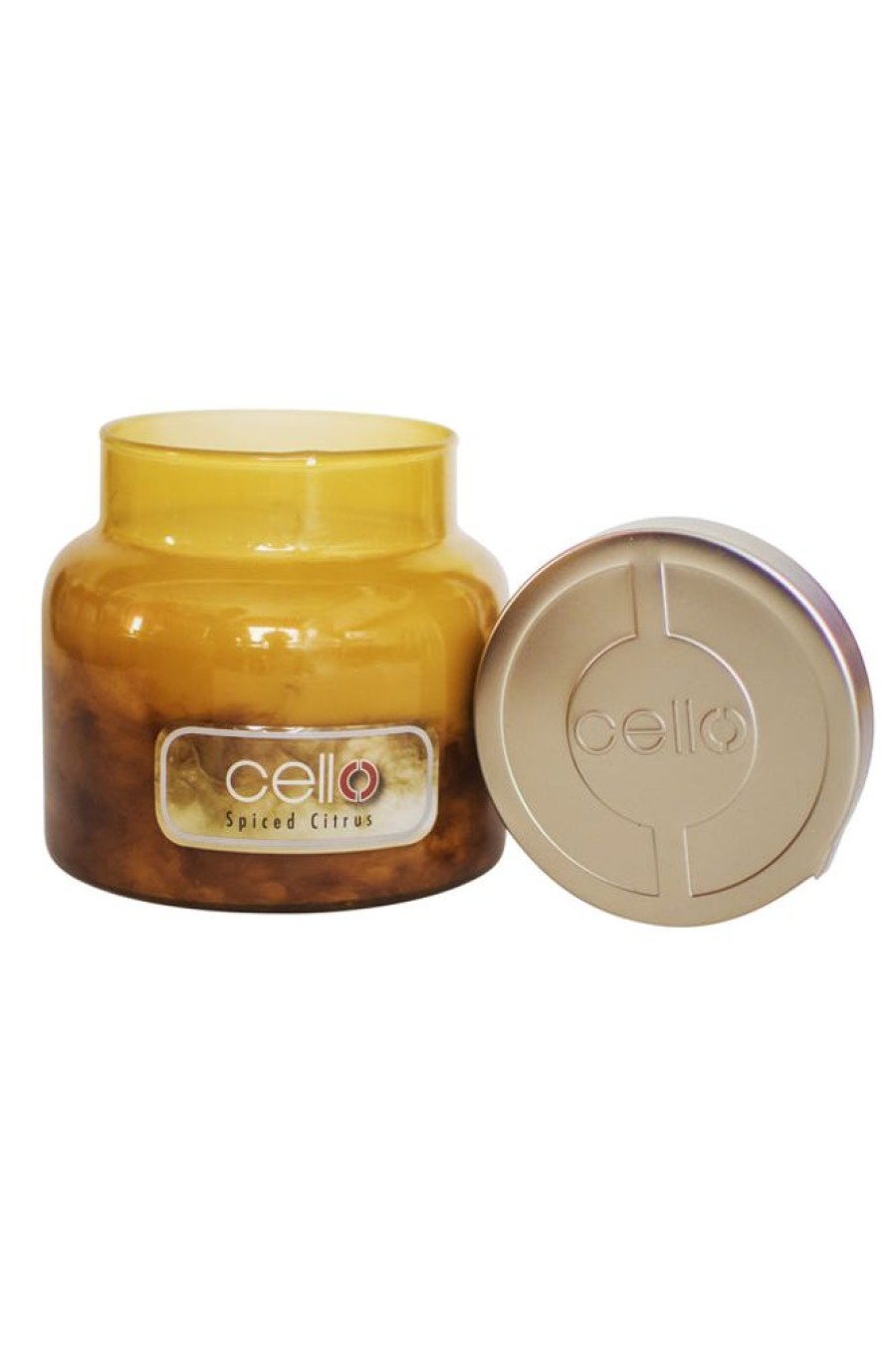 Home Fragrance Cello Medium Candle Jars | Cello Candle Jar - Fragrance Burst Medium - Spiced Citrus