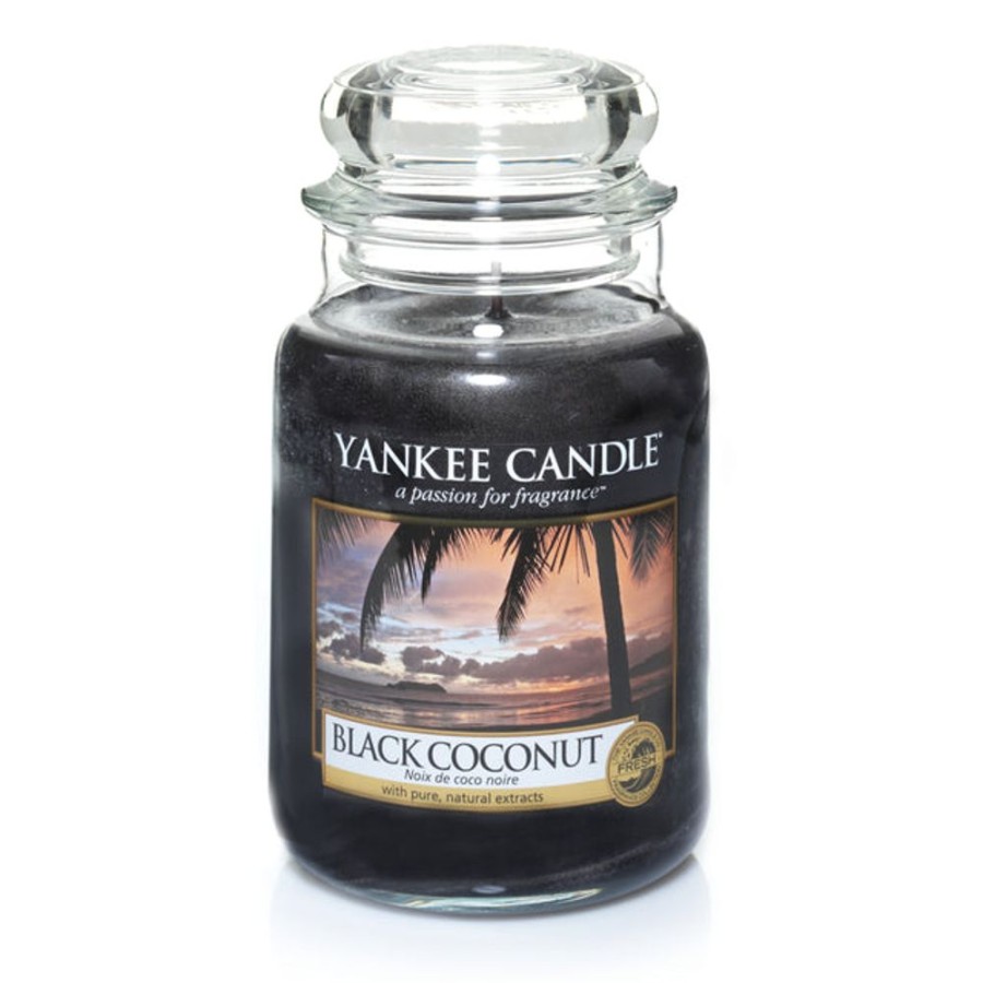 Home Fragrance Yankee Large Candle Jars | Yankee Candle Black Coconut Large Jar