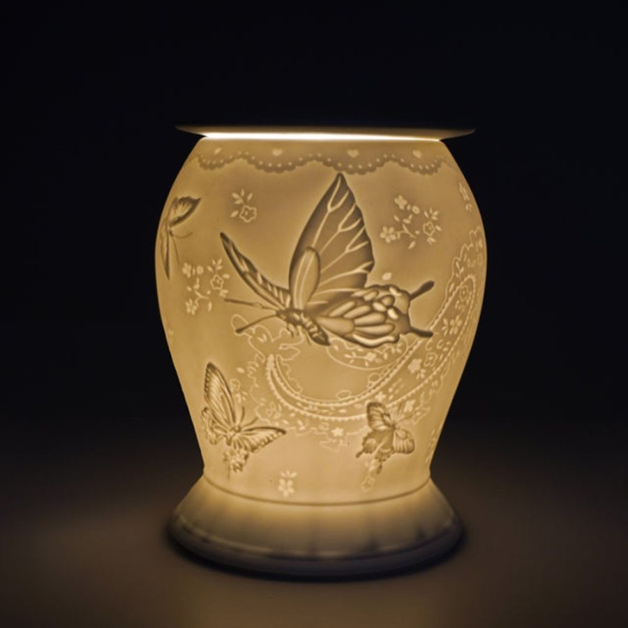 Home Fragrance Cello Electric Wax Melt Burners | Cello Electric Wax Burner Porcelain - Silk Wings