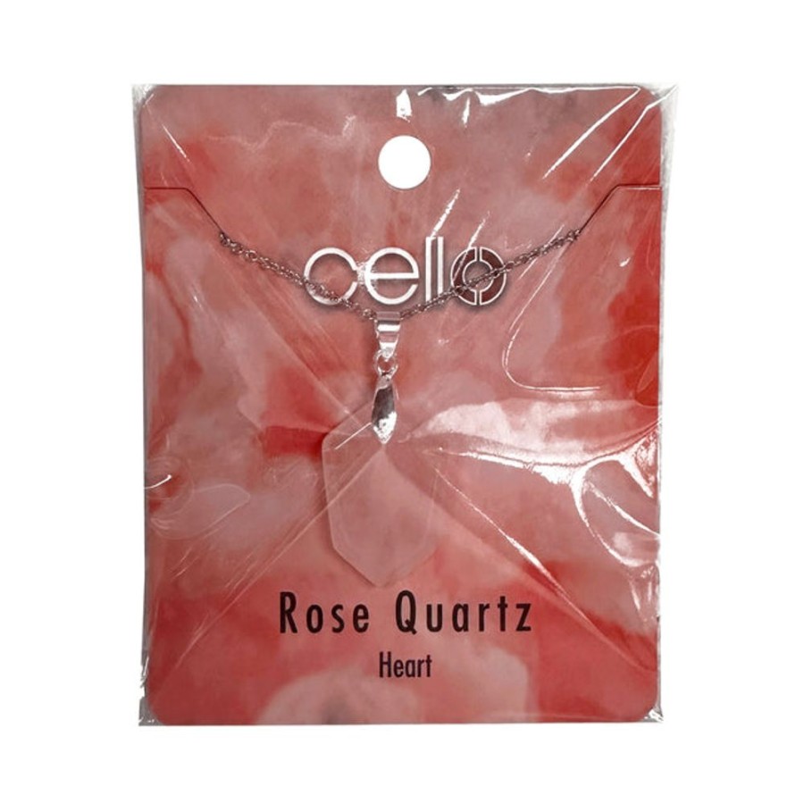 Jewellery & Accessories Cello | Cello Gemstone Jewellery Geometric Necklace - Rose Quartz