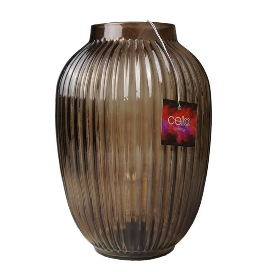 Homeware Cello Cello Lamps | Cello Classic Barrel Medium Lamp - Brown