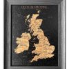 Homeware Splosh Travel Boards | Splosh Travel Map - Uk & Ireland Map - Desk - Black