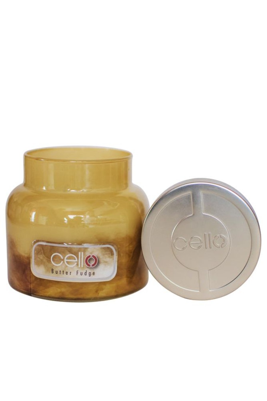 Home Fragrance Cello Medium Candle Jars | Cello Jar Candle - Fragrance Burst Medium - Butter Fudge