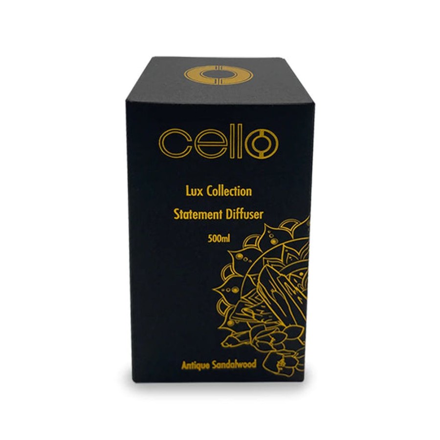 Home Fragrance Cello Reed Diffusers | Cello Lux Statement Reed Diffuser Antique Sandalwood