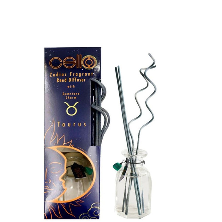 Home Fragrance Cello Reed Diffusers | Cello Zodiac Reed Diffuser - Taurus With Malachite