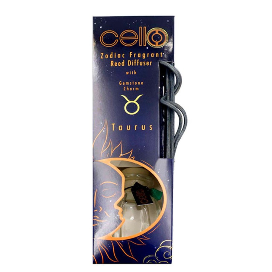 Home Fragrance Cello Reed Diffusers | Cello Zodiac Reed Diffuser - Taurus With Malachite