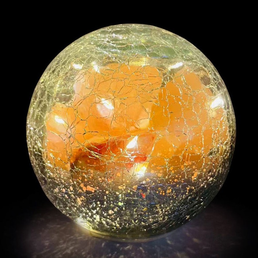 Homeware The Salt Of Life Himalayan Salt Lamps | The Salt Of Life - Crackle Ball - Silver