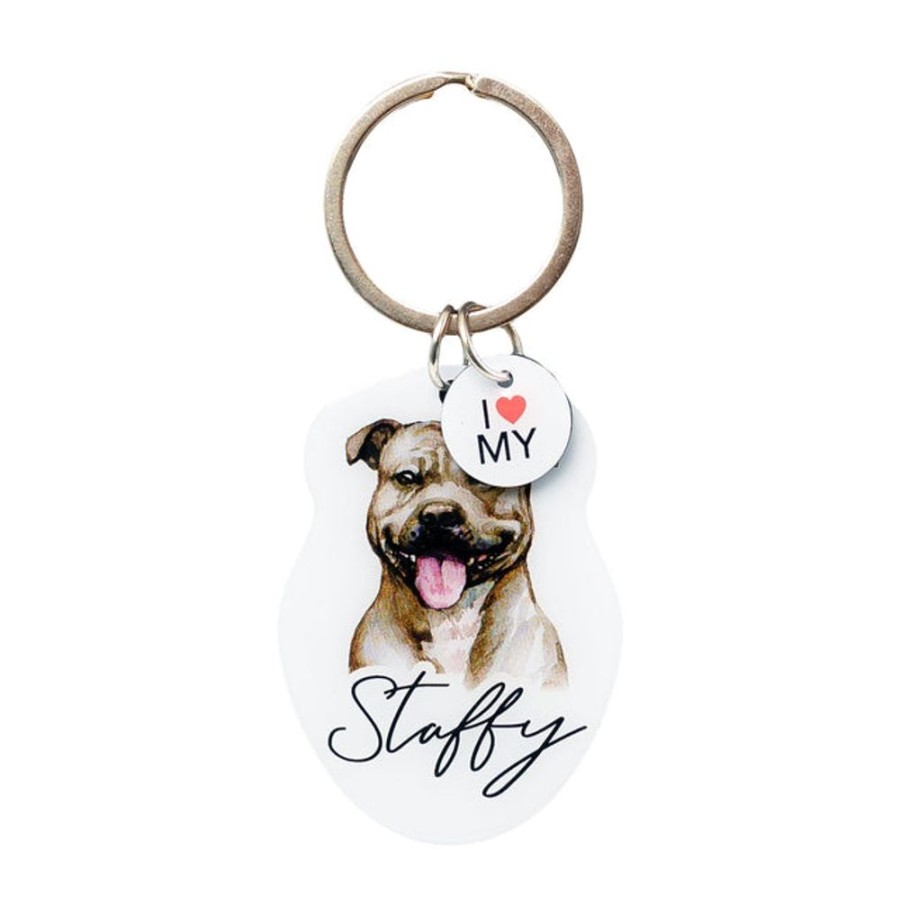 Jewellery & Accessories Splosh | Splosh Pet Keyring - Staffy