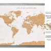 Homeware Splosh Travel Boards | Splosh Travel Map Small World Map Grey