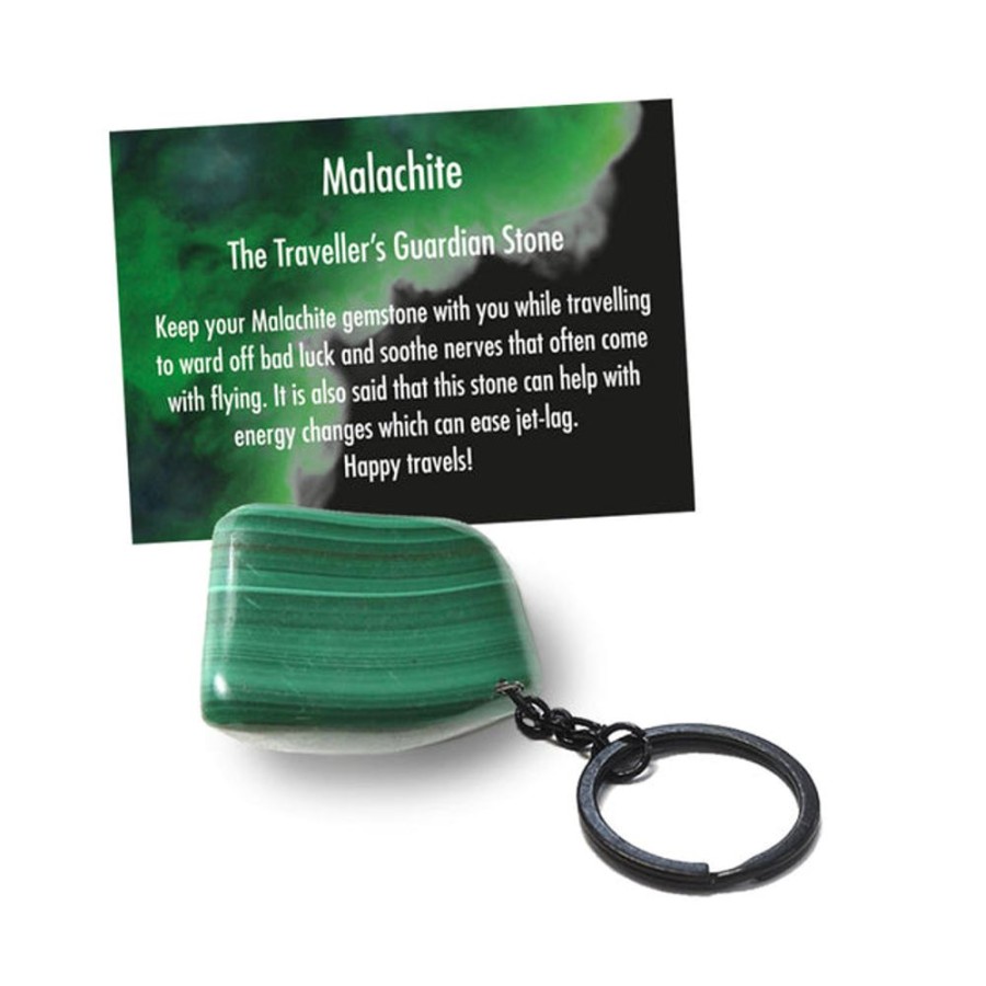 Jewellery & Accessories Cello | Cello Gemstone Keyrings - Malachite