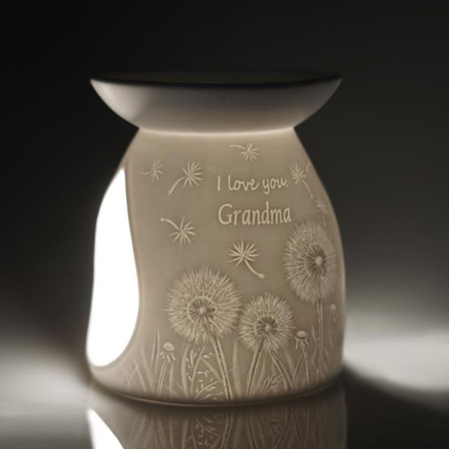 Home Fragrance Collectables Tealight Wax Melt Burners | Cello Porcelain Tealight Burner - I Love You Grandma