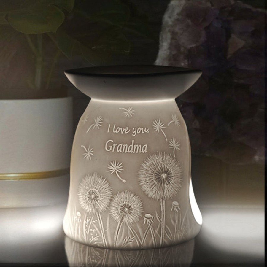 Home Fragrance Collectables Tealight Wax Melt Burners | Cello Porcelain Tealight Burner - I Love You Grandma