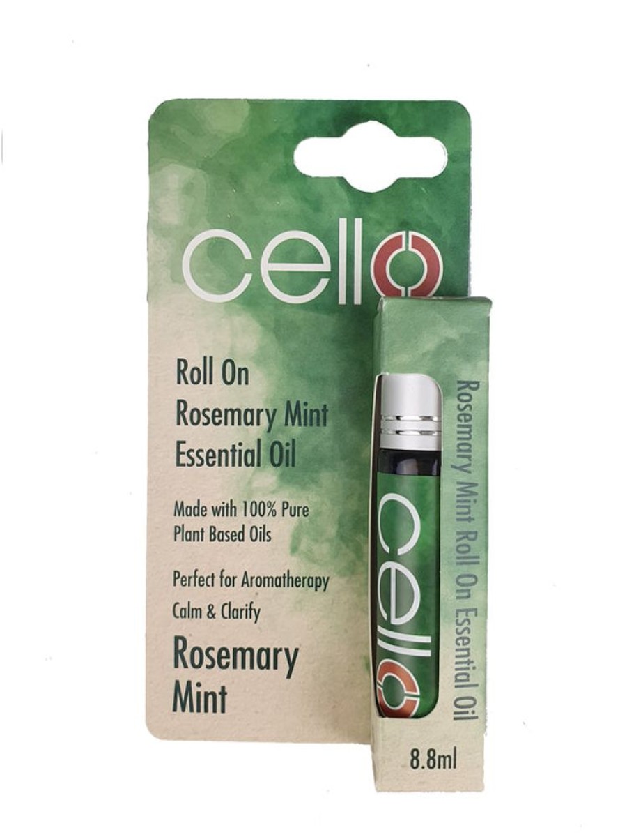 Home Fragrance Cello Roll-On Oils | Cello Essential Oil Roll On - Rosemary Mint