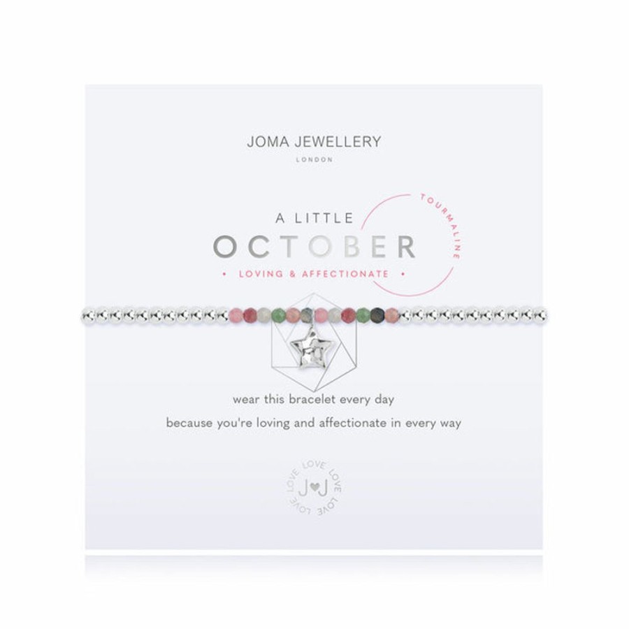 Jewellery & Accessories Joma Jewellery | Joma Jewellery Bracelet - A Little Birthstone October Tourmaline