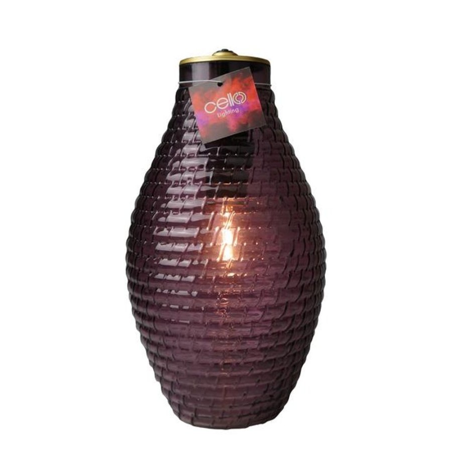 Homeware Cello Cello Lamps | Cello Diamond Barrel Lamp- Purple