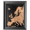 Homeware Splosh Travel Boards | Splosh Travel Map - Europe Map - Desk - Black