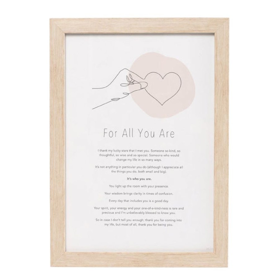 Homeware Splosh Frames | Splosh Gift Of Words - For All You Are